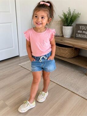 Hey Dude Wendy Toddler Shoes Paint Splatter Cream Neon Slip On Loafers Size 7K